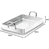 Lacor 20550F Poêle à frire avec poignées de fixation 50 cm