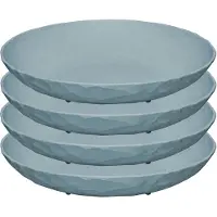 Koziol Assiettes à soupe & à pâtes Club 4 pièces, bleu, Assiettes, Bleu