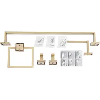 OEM Set d'accessoires de salle de bain, set complet de 5 pièces, acier inoxydable durable, or