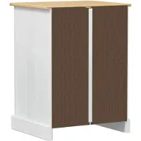 vidaXL Meuble hi-fi blanc 60 x 50 x 82 cm en pin massif