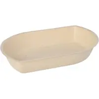 IEZZY horeca en cate (LM) 50 plateaux à snacks en canne à sucre 3,6 cm x 14,4 cm x 21 cm nature, Contenant à usage unique, Marron