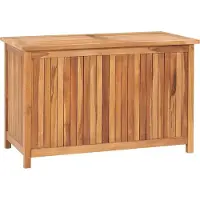 vidaXL Boîte de jardin 90x50x58 cm teck massif - Boîte de rangement de jardin - Boîte de rangement de jardin - Boîte à poussière