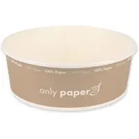 Nature Star 50 Einweg-Salatschalen 1,3 l, Contenant à usage unique, Blanc, Marron