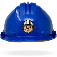 Tams Casque pour enfants - Bouchon tournant bleu chien