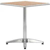 Syfax Table de jardin Argenté 60x60x70 cm Aluminium et WPC