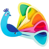 Tender Toys Jouet - - Paon Coloriage Attribut Junior - Couleurs Multiples - Mixte - 3 ans+