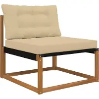 vidaXL Coussin de canapé d'extérieur 2 pcs Beige Polyester