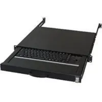 Aixcase AIX-19K1UKDETB-B 19" Rack 1U Tastatur DE Trackball PS2&USB schwarz