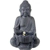 Lumineo Fontaine Bouddha Solaire écologique, Relaxante, Facile à Installer -