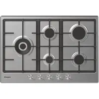 Candy CHG7WLWPX Plaque de cuisson à gaz encastrable 5 brûleurs en acier inoxydable