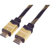 PremiumCord Gold HDMI High Speed + Ethernet kabel (v1.4), opletený, zlacené konektory, 10m