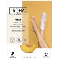 Iroha Nature Masque Pieds Réparateur Pêche et Beurre de Karité 18 ml Masque