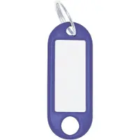 Wedo Unisexe, Porte-clés, Porte-clés 18 mm avec anneau, bleu, 100 pièces, Bleu