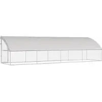 vidaXL Cage pour chien, 4 pièces, argent, 8 x 2 x 2 m, acier galvanisé