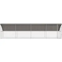 vidaXL Cage pour chien 4 pièces Argent 8 x 2 x 2 m Acier galvanisé