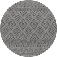 Tapis.fr Tapis d'intérieur & extérieur Verona anthracite 80 cm rond