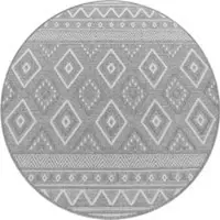 Tapis.fr Tapis d'intérieur & extérieur Verona gris 80 cm rond