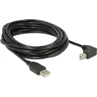 DeLOCK 5m, USB 2.0-A - USB 2.0-B, 5m, USB A, USB B, USB 2.0, Mâle/Mâle, Noir