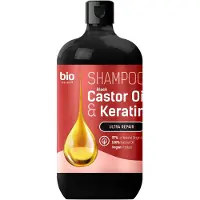 Bio Naturell BioNaturell Premium Shampooing à l'huile de ricin noir & à la kératine, Idéal pour tous les types de cheveux, 946 ml