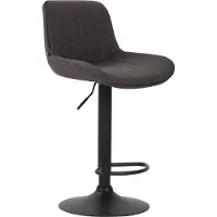 CLP Tabouret de bar Lentini, revêtement en tissu, couleur noire