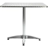 Syfax Table de jardin Argenté 80x80x70 cm Aluminium