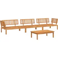 Syfax Salon palette de jardin 4 pcs bois d'acacia massif