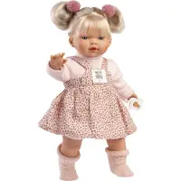 Rappa Llorens 33158 ROBERTA - poupée réaliste avec sons et corps en tissu doux - 33 cm