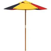 vidaXL Parasol pour enfants avec mât en bois Ø120x140 cm