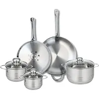 Elo Ensemble de 2 Poêles de cuisson 28 et 32 cm et 3 faitouts 14, 16 et 20 cm Profi Brillant
