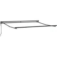 vidaXL Cadre d'auvent réglable, anthracite, 3,5 x 2,5 m, acier