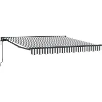 vidaXL Cadre de store anthracite et blanc 350 x 250 cm