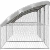vidaXL Cage pour chien 3 pièces Argent 6 x 2 x 2 m Acier galvanisé