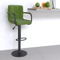 Prolenta Maison Exclusive - Tabouret de bar en velours vert clair