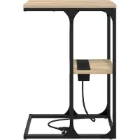 vidaXL Table de chevet Chêne sonoma 41.5 x 26 x 60.5 cm