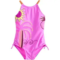 Next Maillot de bain bleu cyan / jaune / orchidée / rose