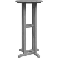 vidaXL Table de bar Gris clair 55 x 55 x 107 cm Polyéthylène