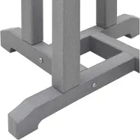 vidaXL Table de bar Gris clair 55 x 55 x 107 cm Polyéthylène