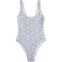 Next Maillot de bain modelant crème / bleu foncé