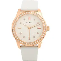 GUESS Montre GW1030L4 avec strass, blanche