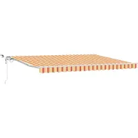vidaXL , store enroulable jaune et orange, 450 x 300 cm, polyester