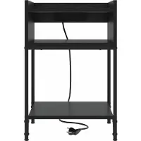 vidaXL Table de chevet Chêne noir 40 x 40 x 61 cm Bois d'ingénierie