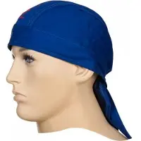 Elmag - Bandana de protection contre la chaleur *bleu - ignifuge* en coton, têteØ 46-68 cm