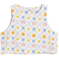 Desigual Haut 'Soles' bleu clair / jaune d'or / rouge foncé / blanc