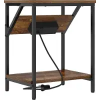 vidaXL Table de chevet 2 pcs Chêne fumé 38 x 30 x 48 cm