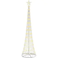 vidaXL Arbre de Noël LED Blanc chaud 70 x 70 x 250 cm Métal