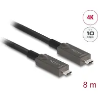 DeLOCK Câble optique actif USB-C vidéo + données + PD 8 m
