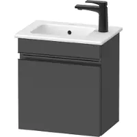 Duravit Sivida bâti-support pour lavabo, charnières à gauche, poignée encastrée noir diamant mat, 400x287x443mm, pour ME by Starck, SV4642LBD490000