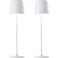 Brilliant Lampe de table à LED rechargeable Kaami, 2 W, 310 lm, 3000 K, blanc, lot de 2