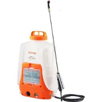 Vevor Pulvérisateur à dos alimenté par batterie, réservoir de 4 gallons, pression réglable de 0 à 90 PSI