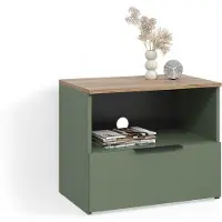 Livinity Meuble TV Piave Vert 60x50cm avec tiroir, Model 58835
